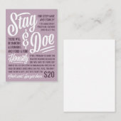 Eerlijk Ticket Stag & Doe (Voorkant / Achterkant)