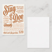 Eerlijk Ticket Stag & Doe (Voorkant / Achterkant)