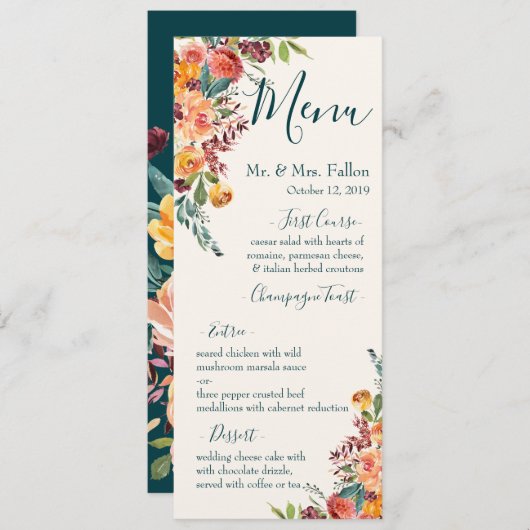 Eerlijk verliezen menu (Voorkant / Achterkant)