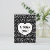 Eerlijk Zwart en Wit Dank Je Wel Briefkaart (Staand voorkant)