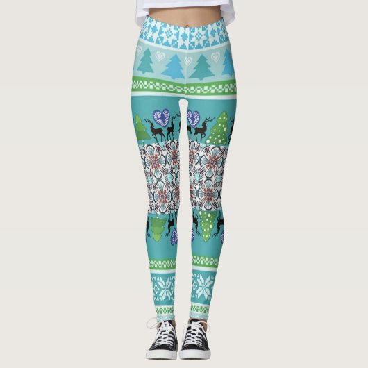Eerlijke blauwe leggings (Voorkant)