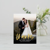 Eerlijke Dank FOIL Bedankkaart Folie Feestdagen Briefkaart (Staand Voorkant)