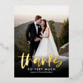 Eerlijke Dank FOIL Bedankkaart Folie Feestdagen Briefkaart (Voorkant)