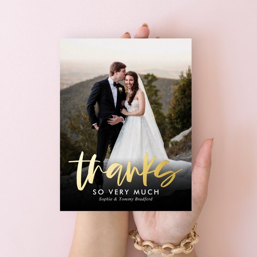 Eerlijke Dank FOIL Bedankkaart Folie Feestdagen Briefkaart