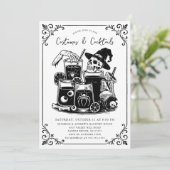 Eerlijke Drankjes Cocktail Halloween Party Kaart (Staand voorkant)