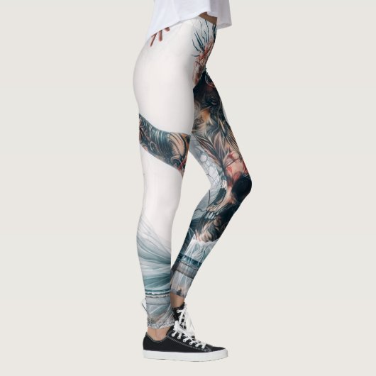 Eerlijke Elegance Ballerina met schedel Leggings (Rechts)