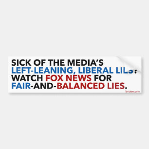Eerlijke en evenwichtige leugens bumpersticker
