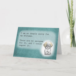 Eerlijke excuses voor fout schattige puppy sorry  kaart