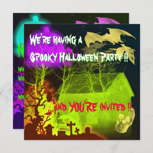 Eerlijke Halloween Haunted Barn - Wees moedig Kaart (Voorkant / Achterkant)