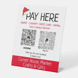 Eerlijke ideeën voor feestdagen die Venmo hier bet Reclamebord Met Voetstuk