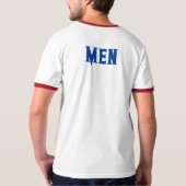 Eerlijke mannen Tekst Diepblauwe kleur Heren Basic T-shirt (Achterkant volledig)