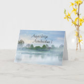 Eerlijke medeleven met zee en mist kaart (Gele Bloem)