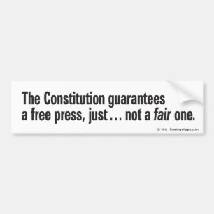 Eerlijke pers? (alternatieve formulering) bumpersticker