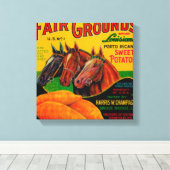 Eerlijke redenen Yam LabelBreaux Bridge, LA Canvas Afdruk (Insitu (Houten vloer))