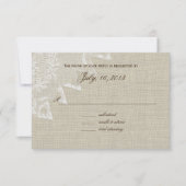 Eerlijke respons op het land RSVP kaartje (Voorkant)