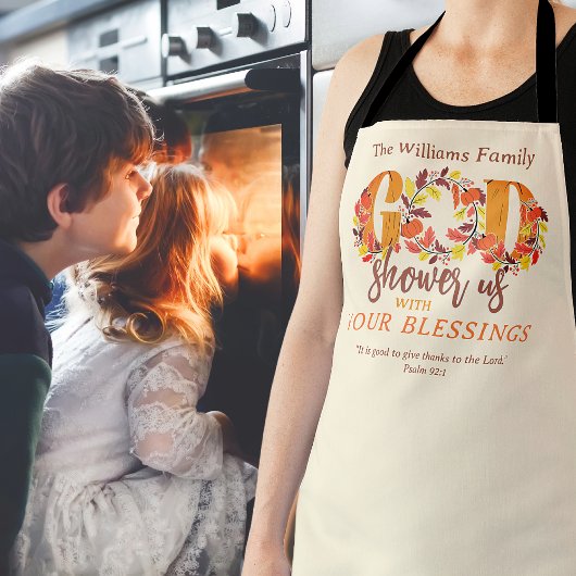 Eerlijke Thanksgiving-diner geloof Bijbel citaat Schort