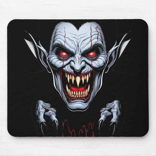 Eerlijke Vampire Face Mousepad Muismat (Voorkant)