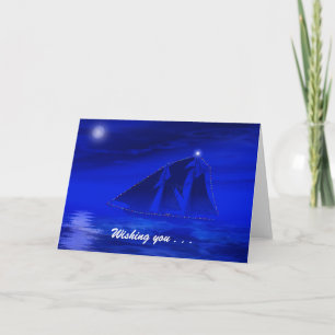 Eerlijke winden en kalme zeeen feestdagen kaart