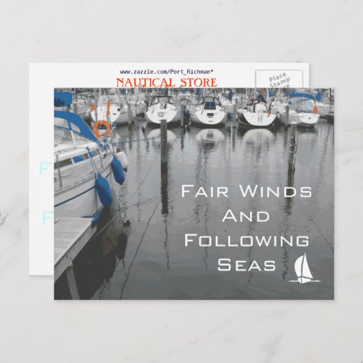 Eerlijke winden en volgende Zeeen: Begrijp goed Briefkaart (Voorkant / Achterkant)