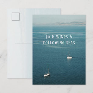 Eerlijke Winden & Meegaande Zeeën Nautilische Zeil Briefkaart