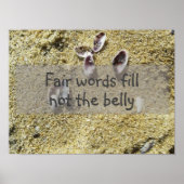 Eerlijke woorden vullen het poster van het gezegde (Voorkant)