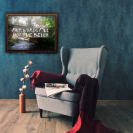 Eerlijke woorden vullen niet het buikcitaat bridge poster