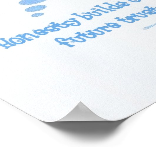 Eerlijkheid bouwt vertrouwen poster op (Hoek)