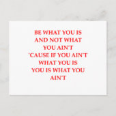 eerlijkheid briefkaart (Voorkant)