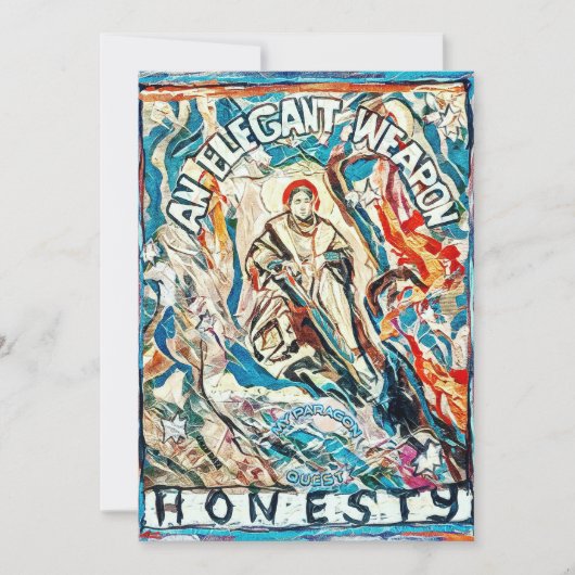 Eerlijkheid, een elegant wapen feestdagenkaart (Voorkant)