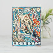 Eerlijkheid, een elegant wapen feestdagenkaart (Staand voorkant)