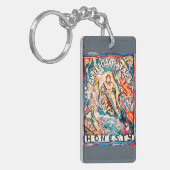 Eerlijkheid, een elegant wapen Ridder & Zwaard Sleutelhanger (Voorkant Links)