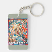 Eerlijkheid, een elegant wapen Ridder & Zwaard Sleutelhanger (achterkant)