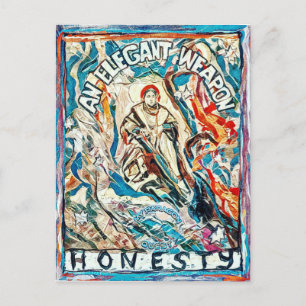 Eerlijkheid, een elegant wapen voor beschaafde tij briefkaart