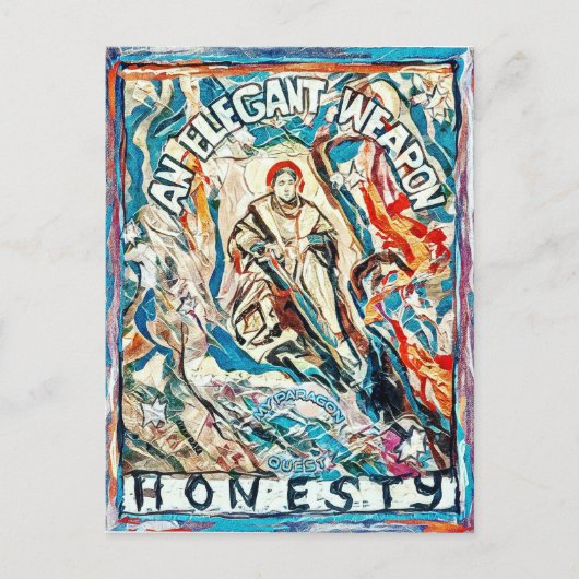 Eerlijkheid, een elegant wapen voor beschaafde tij briefkaart (Voorkant)