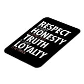 Eerlijkheid en loyaliteit respecteren magneet (Linkerzijde)