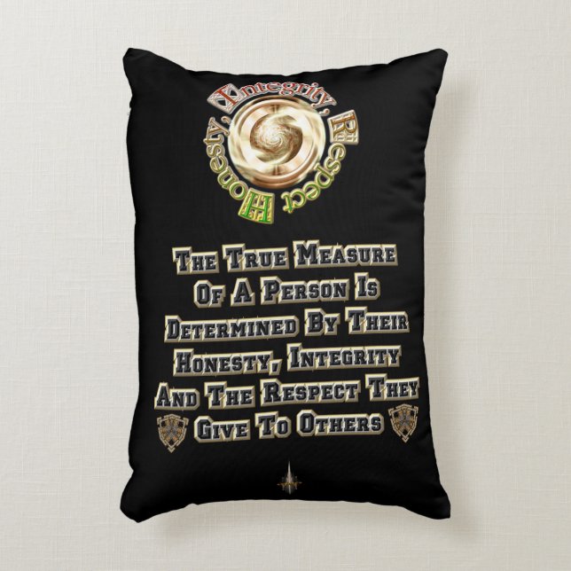 Eerlijkheid Integriteit Respect MXT Accent Kussen (Voorkant(Verticaal))