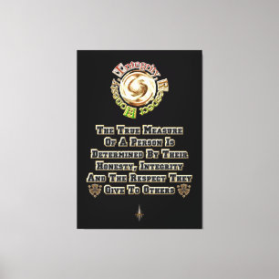 Eerlijkheid Integriteit Respect MXT Canvas Afdruk