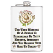 Eerlijkheid Integriteit Respect MXT Heupfles (Voorkant)