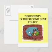 eerlijkheid is het beste beleid ? briefkaart (Voorkant / Achterkant)
