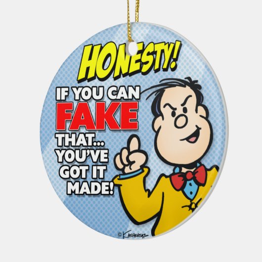 Eerlijkheid Keramisch Ornament (Links)