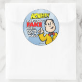 Eerlijkheid Ronde Sticker (Tas)