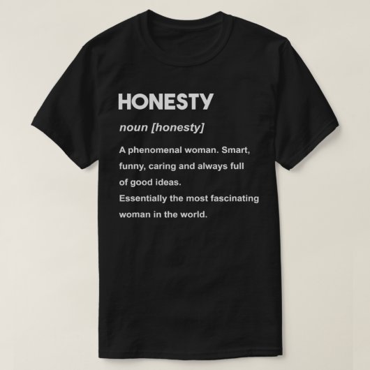 Eerlijkheidsnaam T-shirt (Design voorkant)