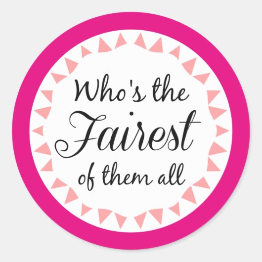 Eerlijkst van hen alle typografie ronde sticker (Voorkant)