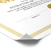 Eerlijst Certificaat Poster (Hoek)