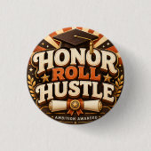 Eerlijst Hustle Afstudeerontwerp Ronde Button 3,2 Cm (Voorkant)