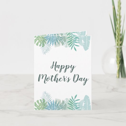 Eerst alles: Moederdag Leafy Green Kaart (Voorkant)