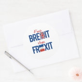 Eerst Brexit dan Frexit - Ronde Sticker (Envelop)