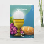 Eerst communie geschenken Eucharistie gepersonalis Kaart (Voorkant)