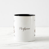 Eerst de koffie dan de dag schattig gepersonalisee tweekleurige koffiemok (Center)