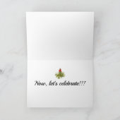 EERST DE LIEFDE DAN DE **MISTLETOE** FEESTDAGEN KAART (Binnen)